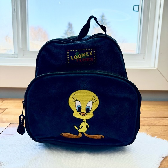 Vintage 1997 Tweety Bird Mini Backpack KeepSack Karacter Bags Looney Tunes - Picture 11 of 11